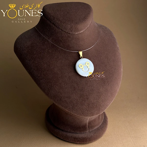 آویز میکی موس صدفی طلا 2 سانتی متر